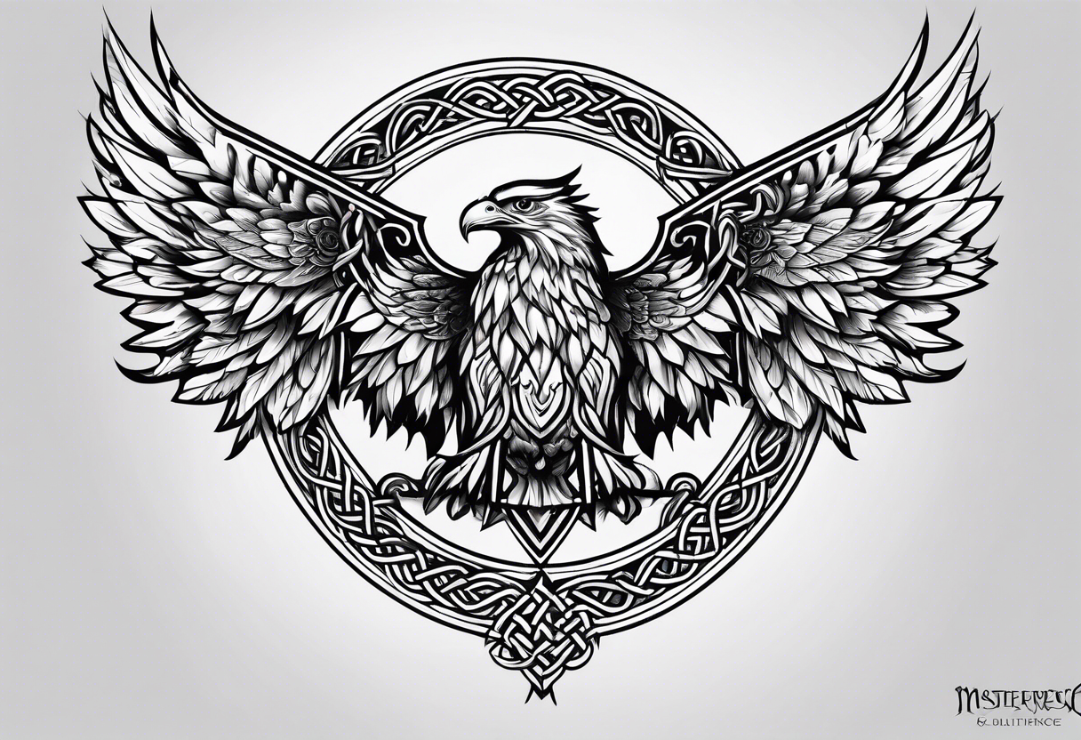 celtic wings tattoo idea