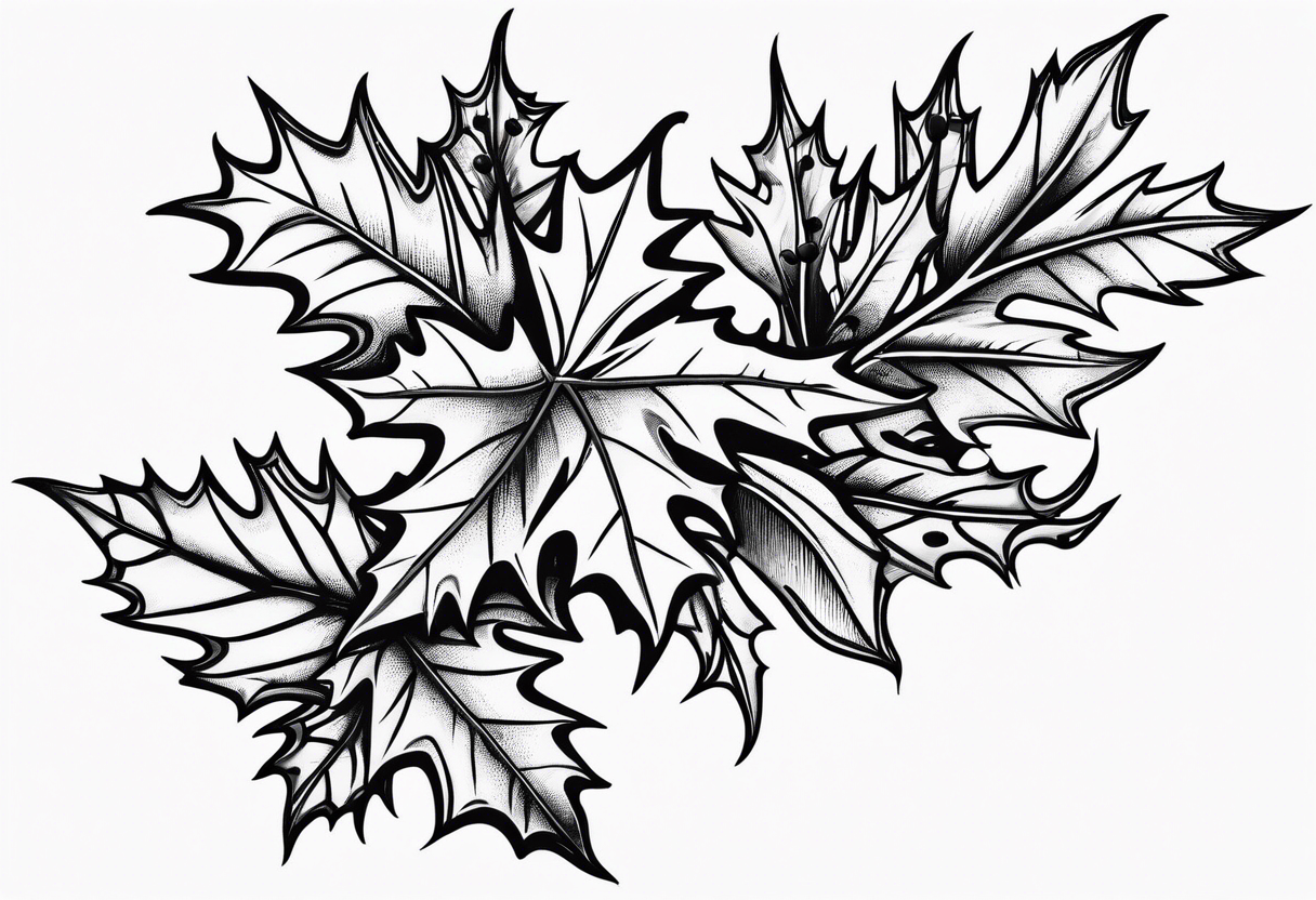 Holly leaf tattoo idea