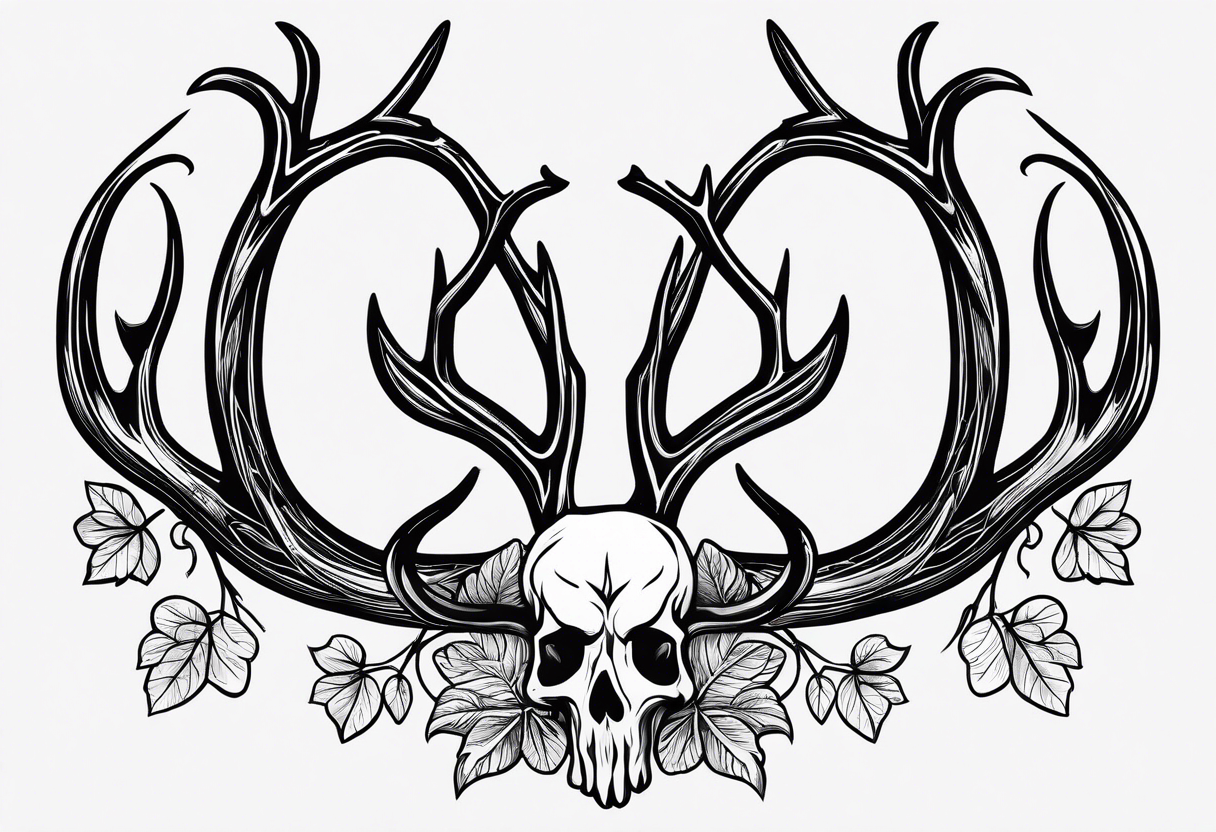 set of antlers and shamrock, labeled My Pride & Joy tattoo idea