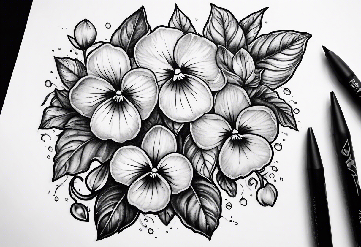 Violets tattoo idea