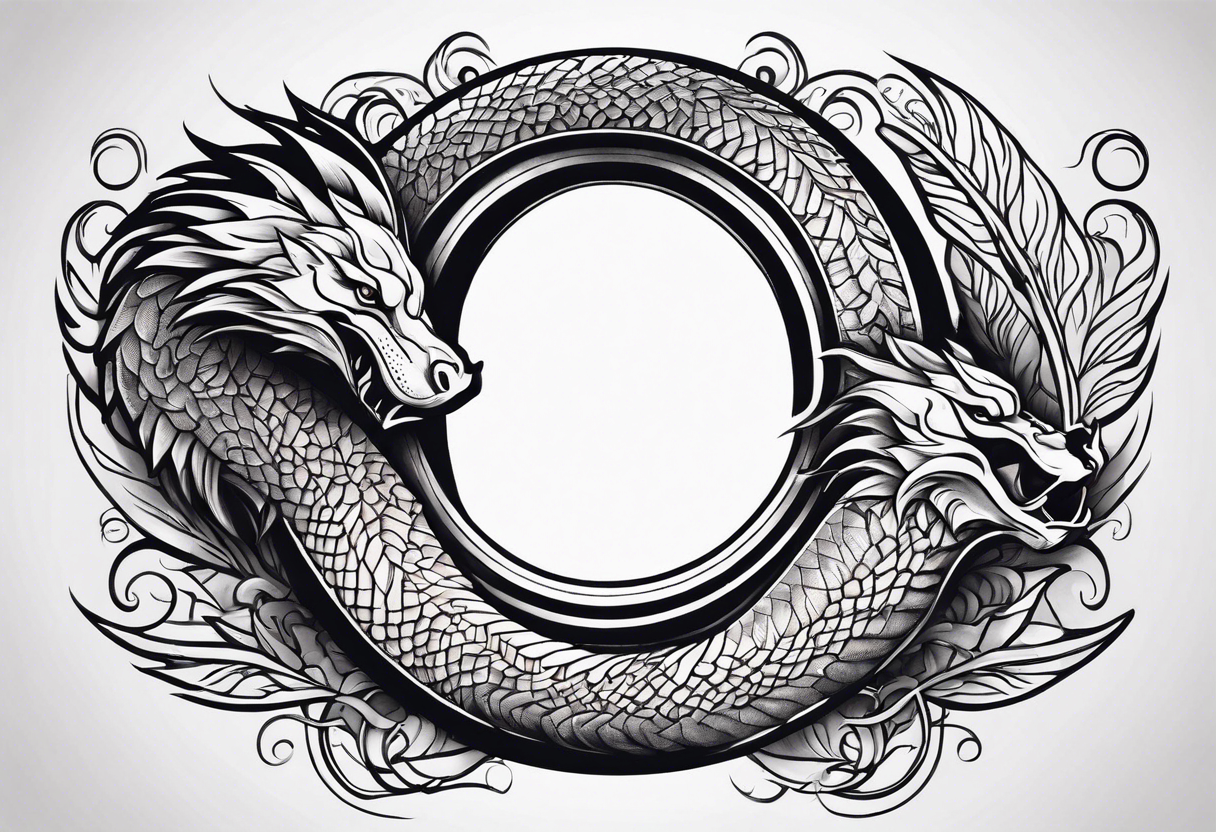 ouroboros cut in half tattoo idea