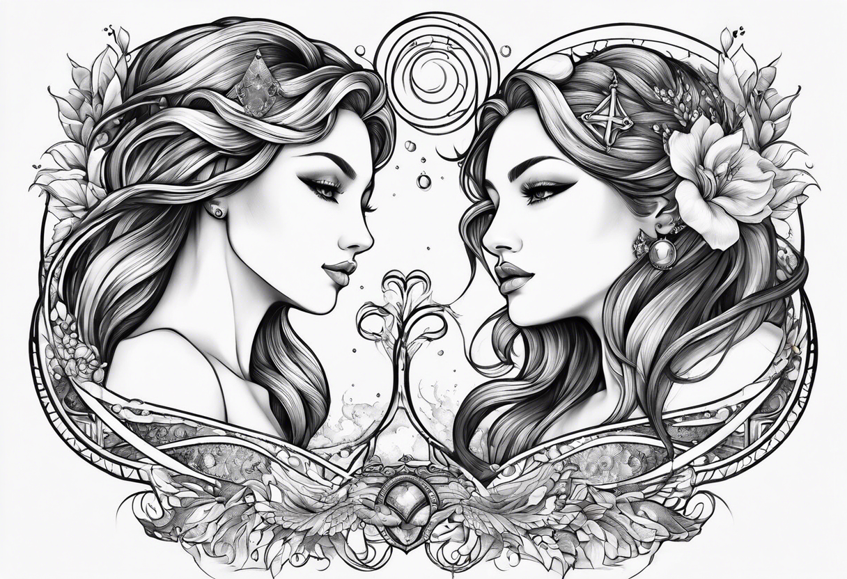 Twins, Pisces, aquarius, Capricorn tattoo idea