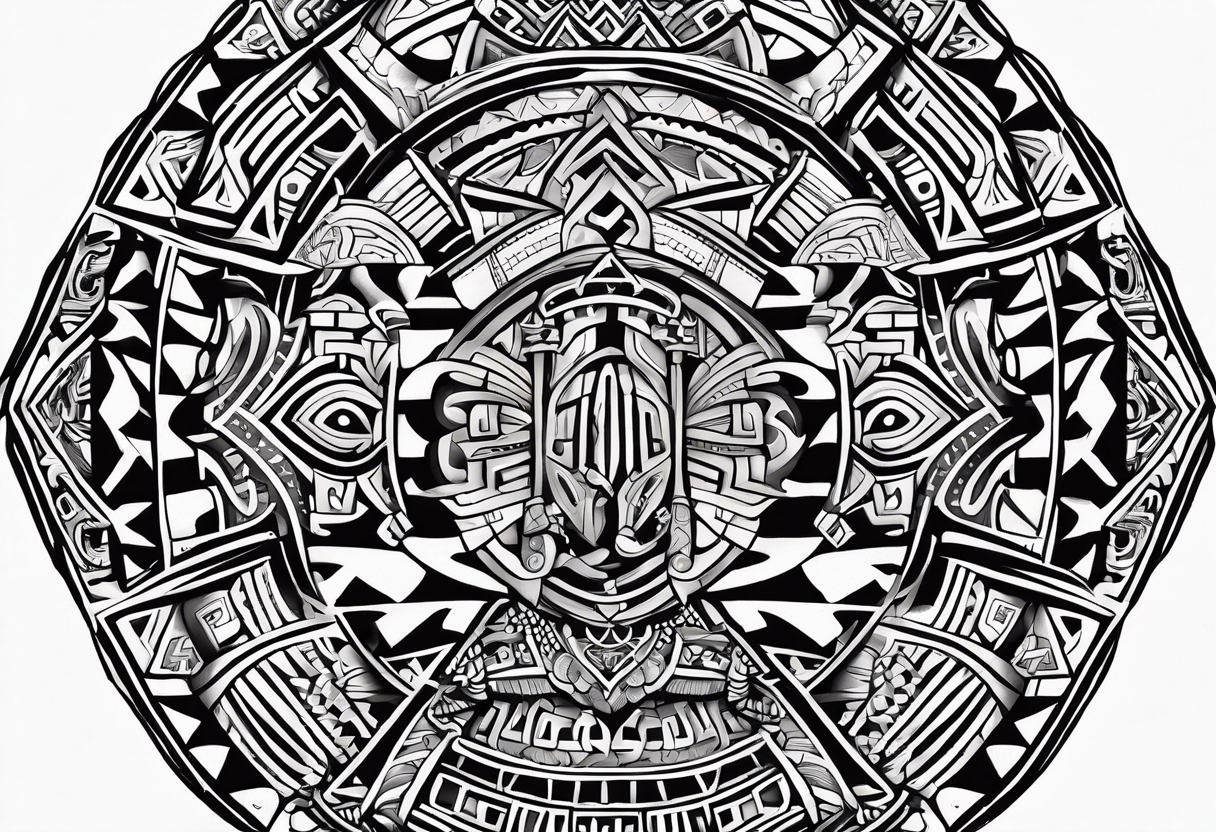 Abstract tribal ta moko Style. Croatian checker and Northern Ireland giants causeway tattoo idea