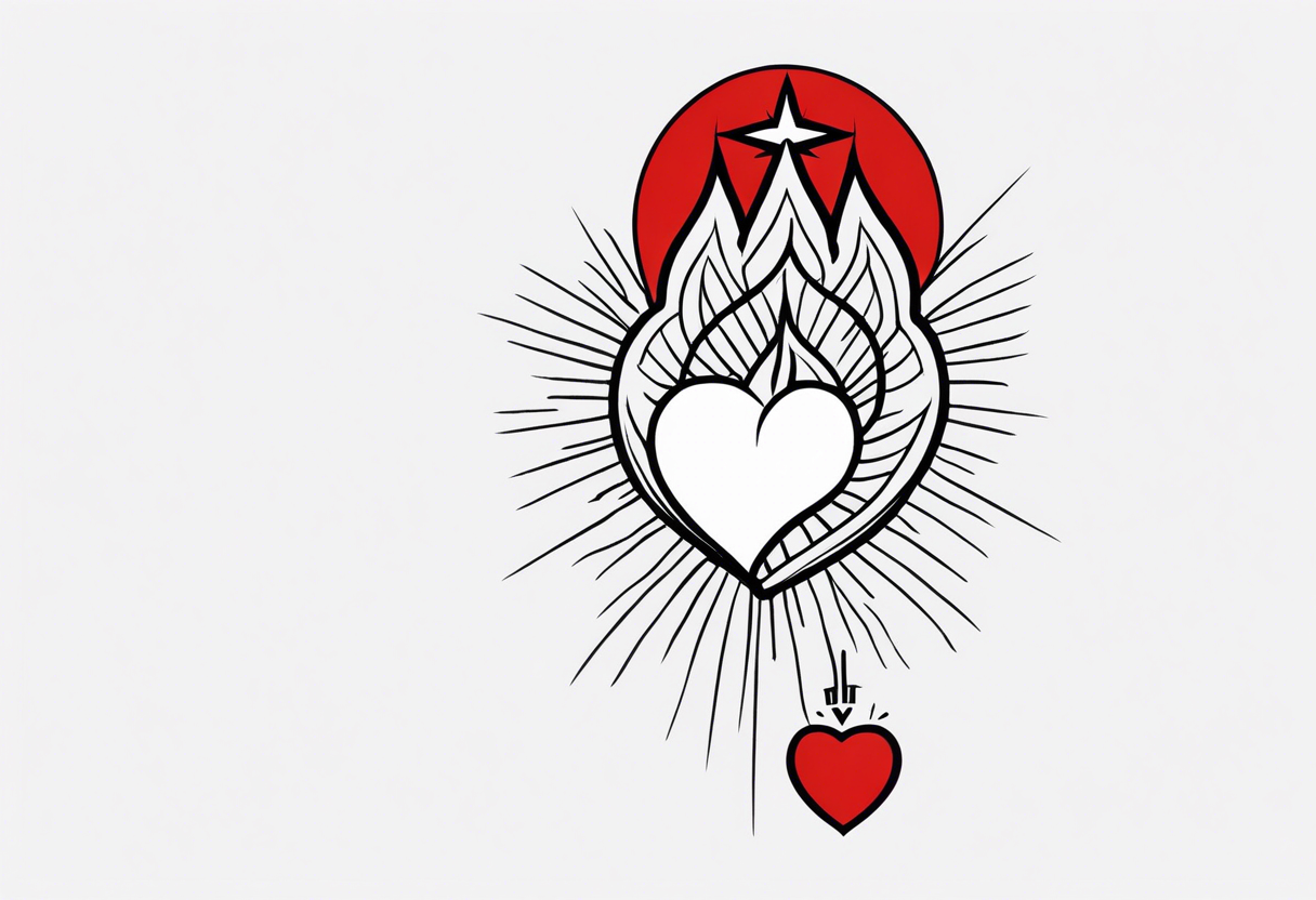 Sacred heart Minimalist and small tattoo on female arm. Inspired by sicilian aesthetics. tattoo idea