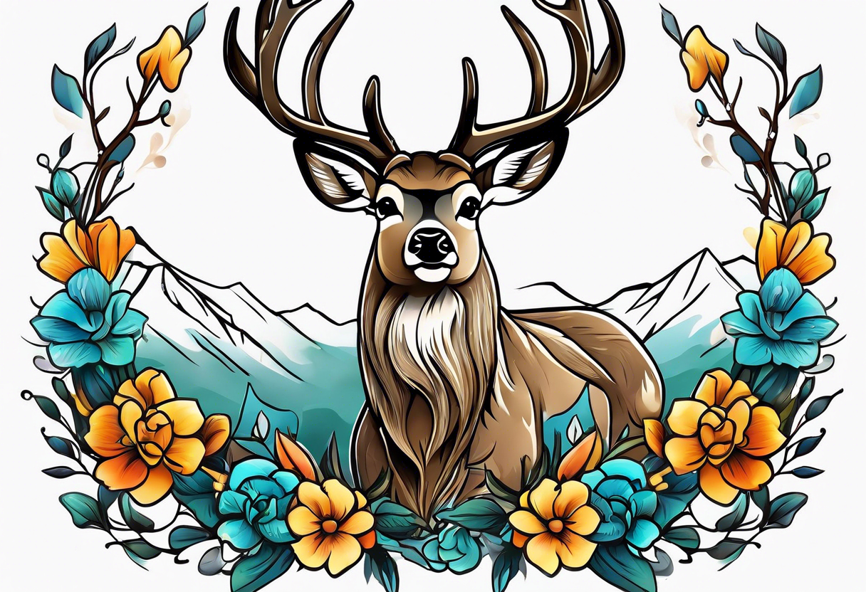 Mule deer tattoo idea