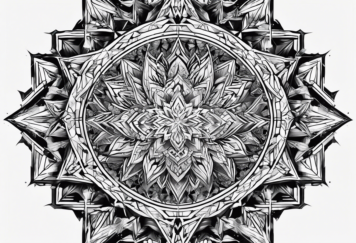 repeating Ice crystal surface hoar tattoo idea