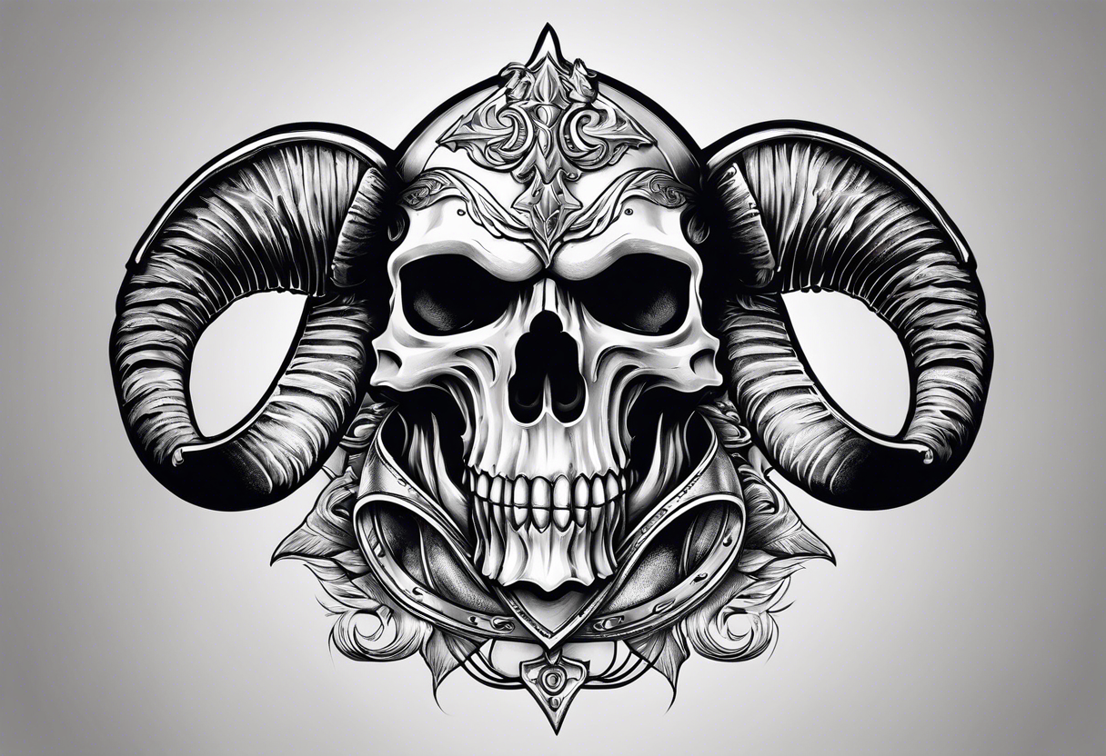 fishing, rams skull, knight's helmet, angel tattoo idea