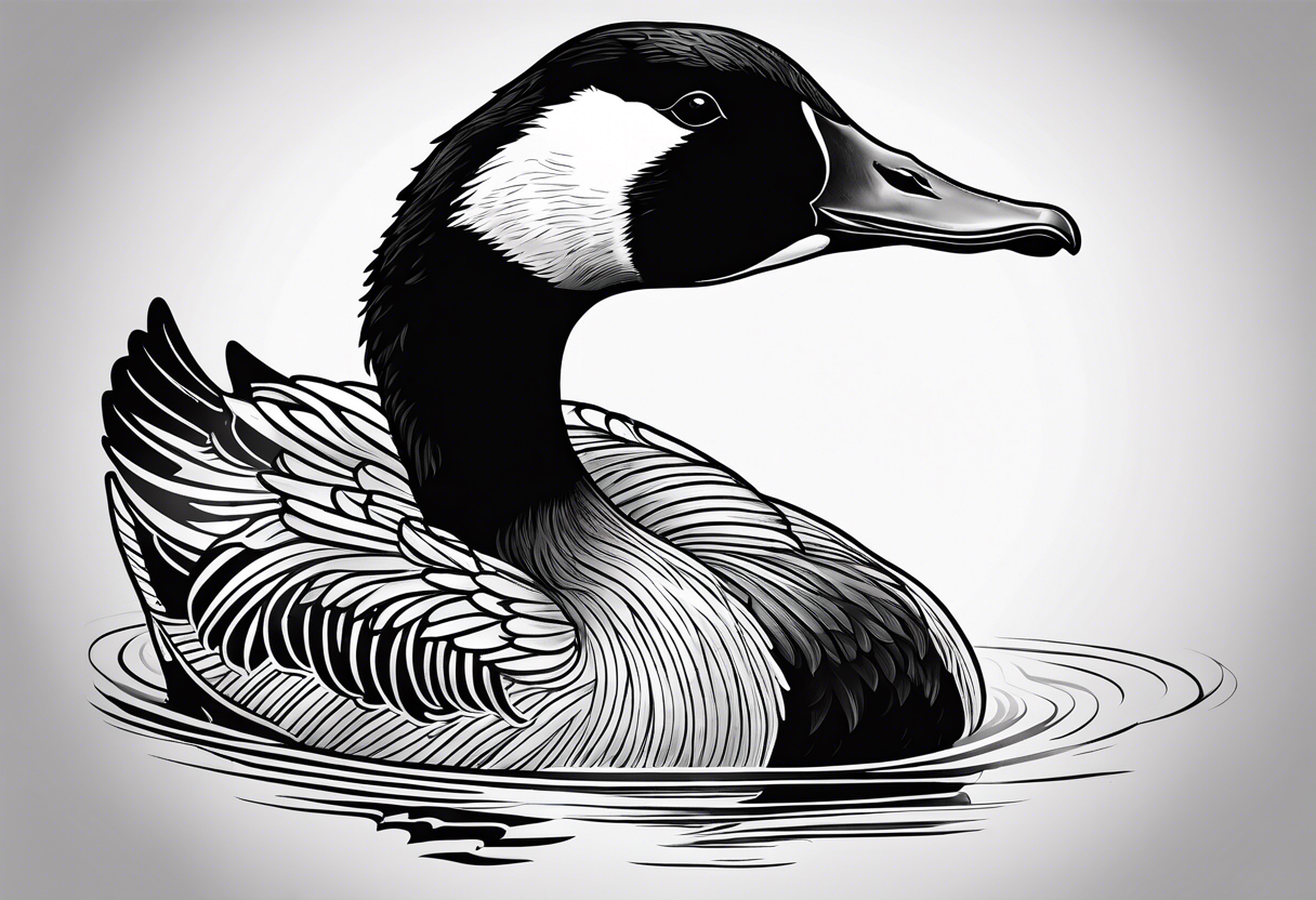 fighting canadian goose tattoo idea