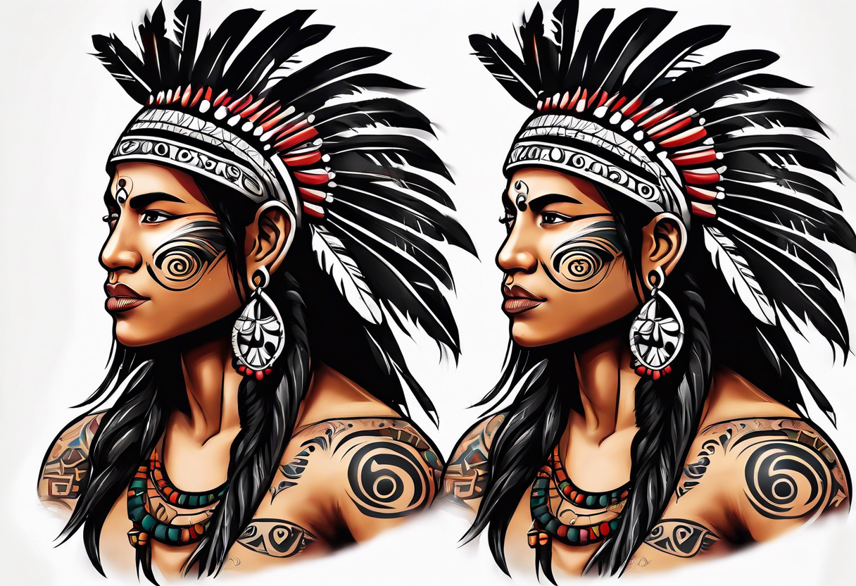 Tattoo uploaded by Matt George • Native Indian portrait • Tattoodo