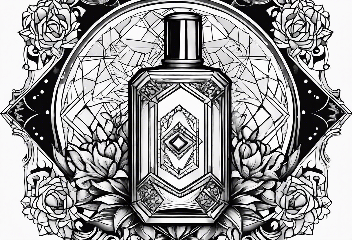 A perfume bottle tattoo idea