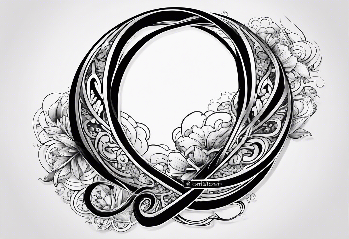 Infinity symbol with name tattoo idea