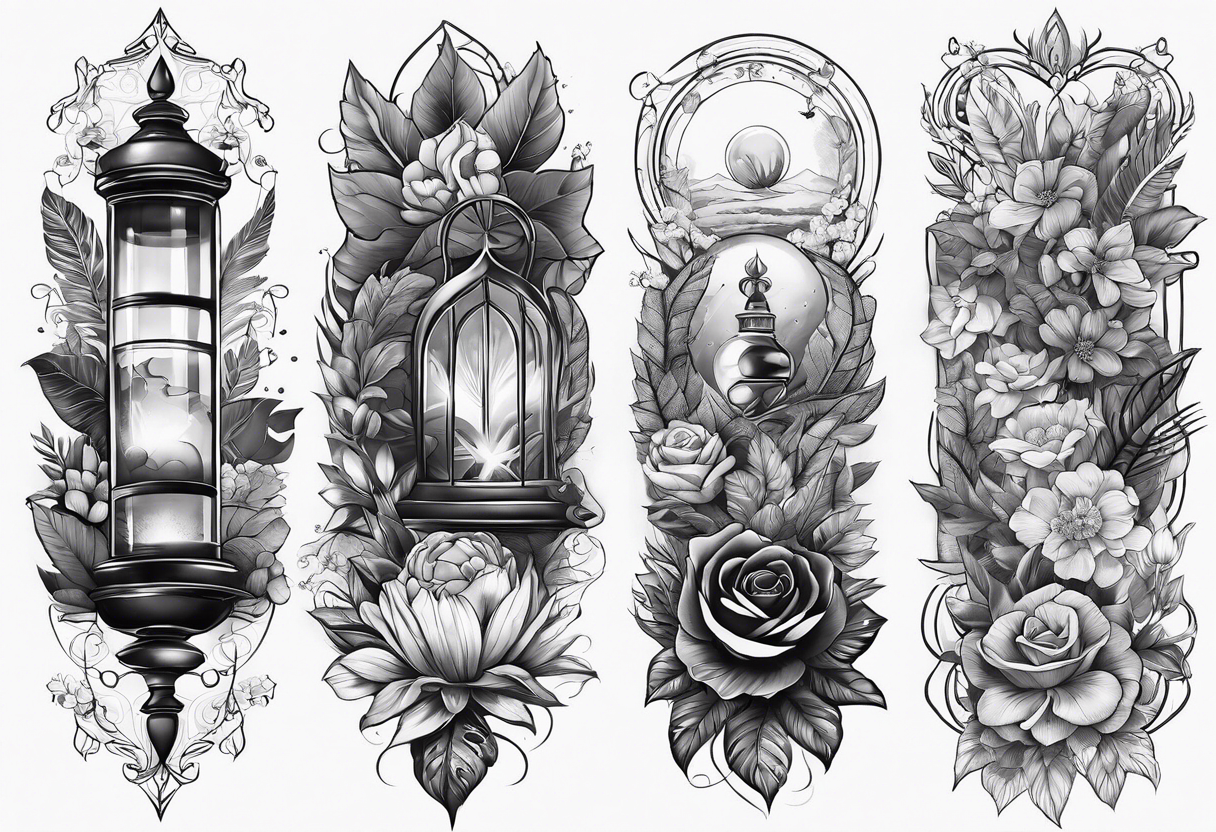 nature sleeve elements for forearm tattoo idea