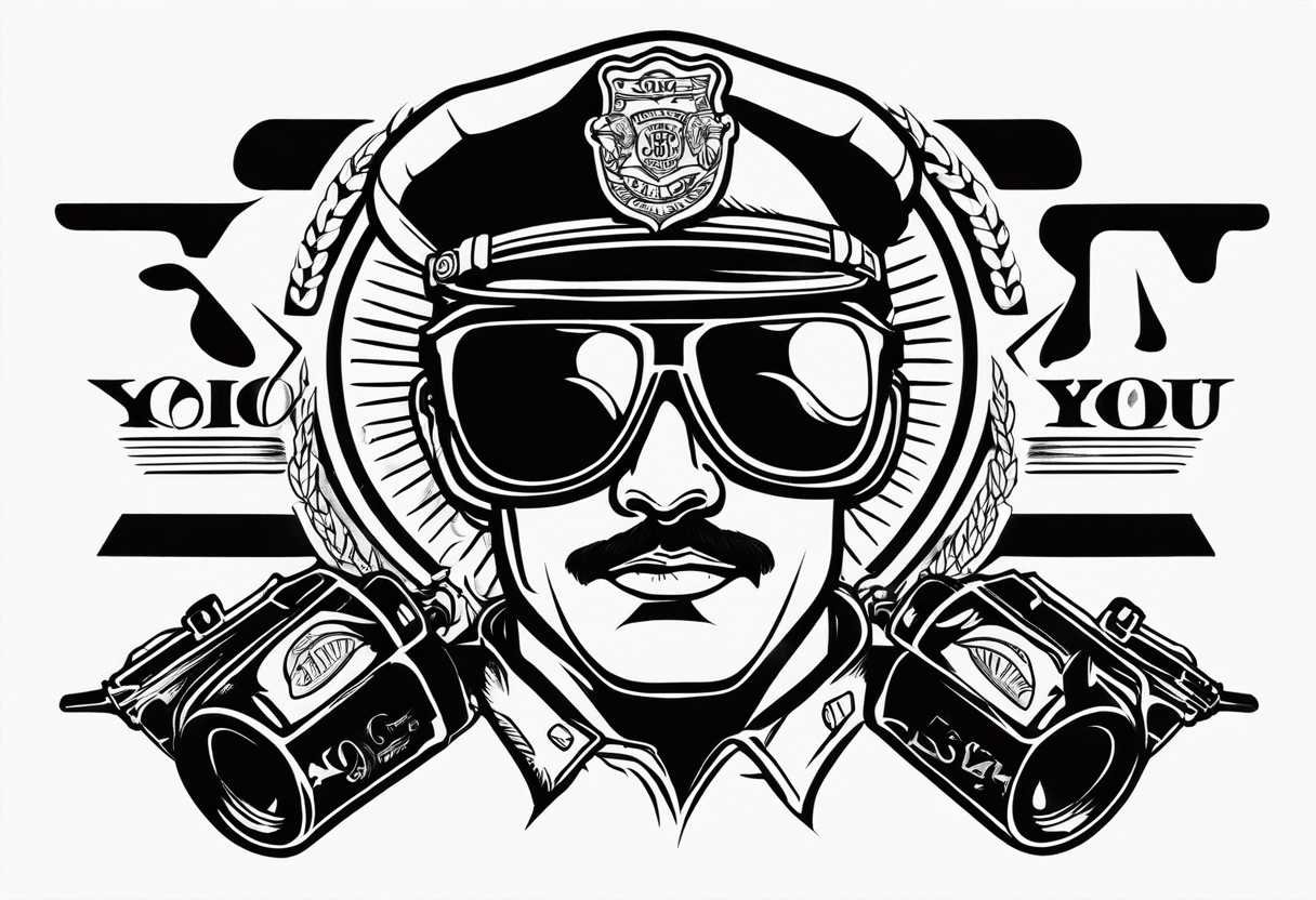 Officer Sunglasses tattoo idea