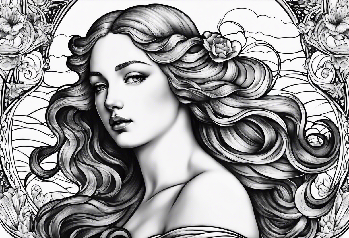 The birth of Venus tattoo idea