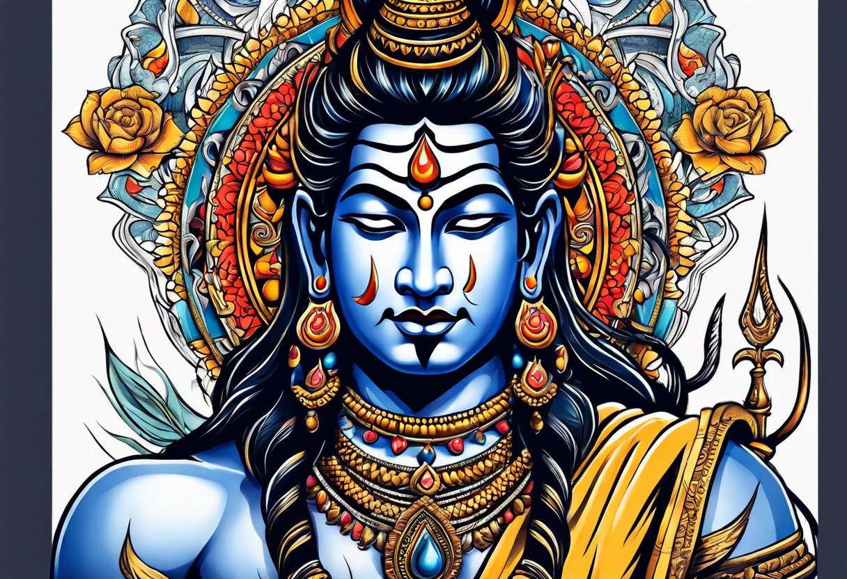 Give me multiple tattoo ideas of lord shiva tattoo idea