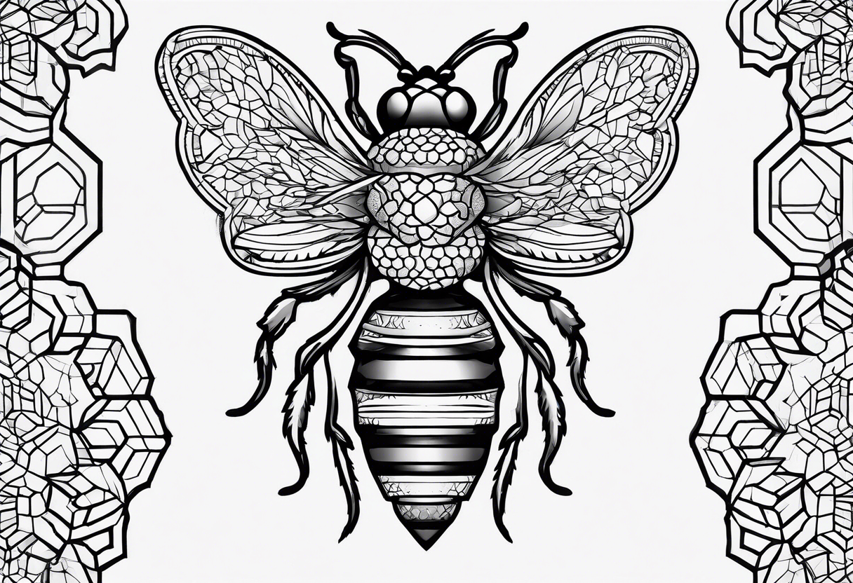 geometric honey comb tattoo tattoo idea