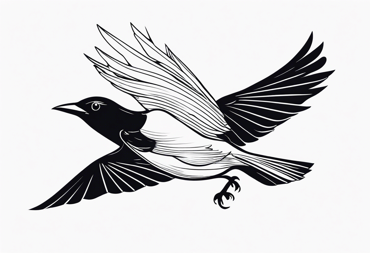 blackbird flying for back tattoo idea