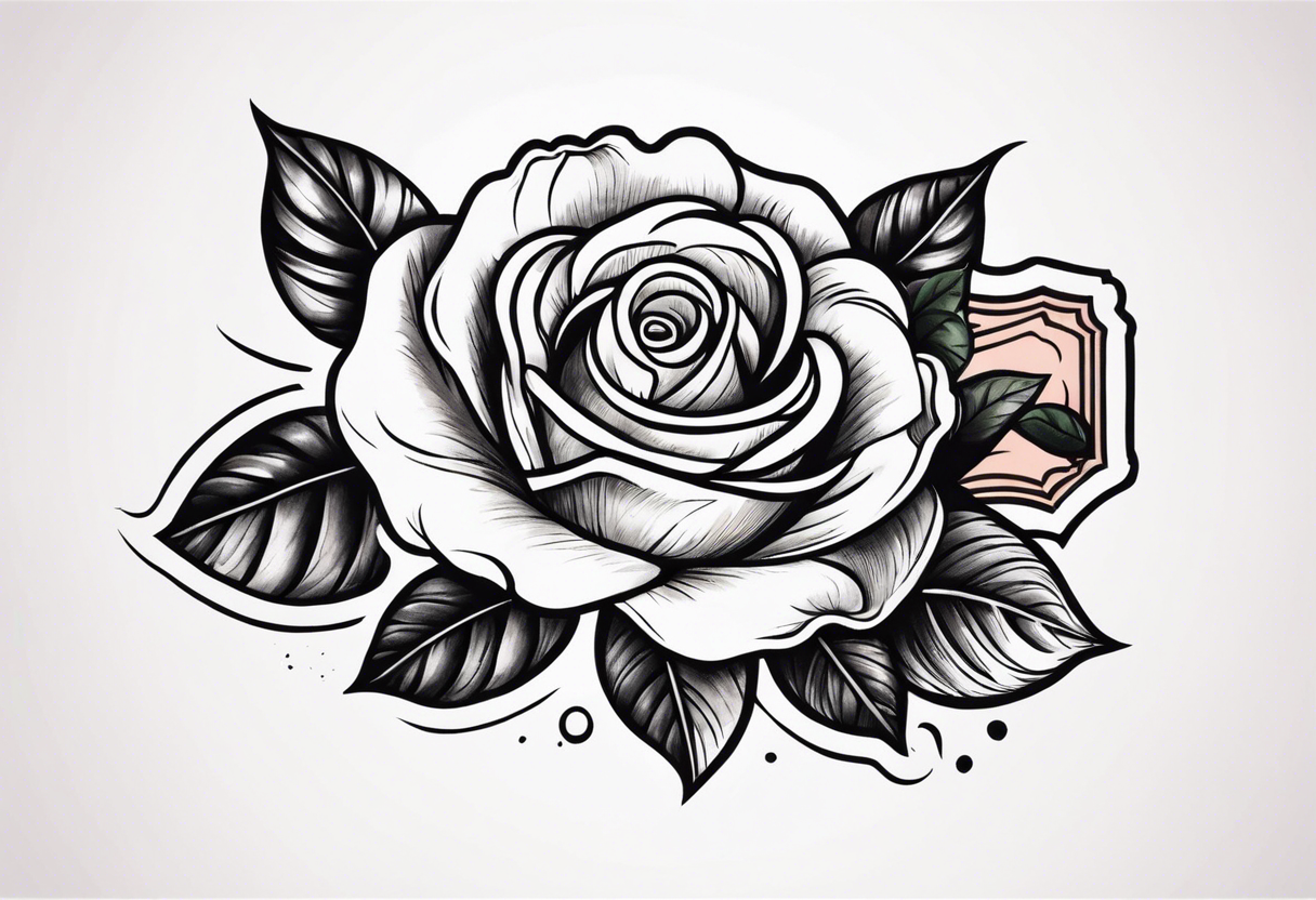 Roses made of money tattoo idea