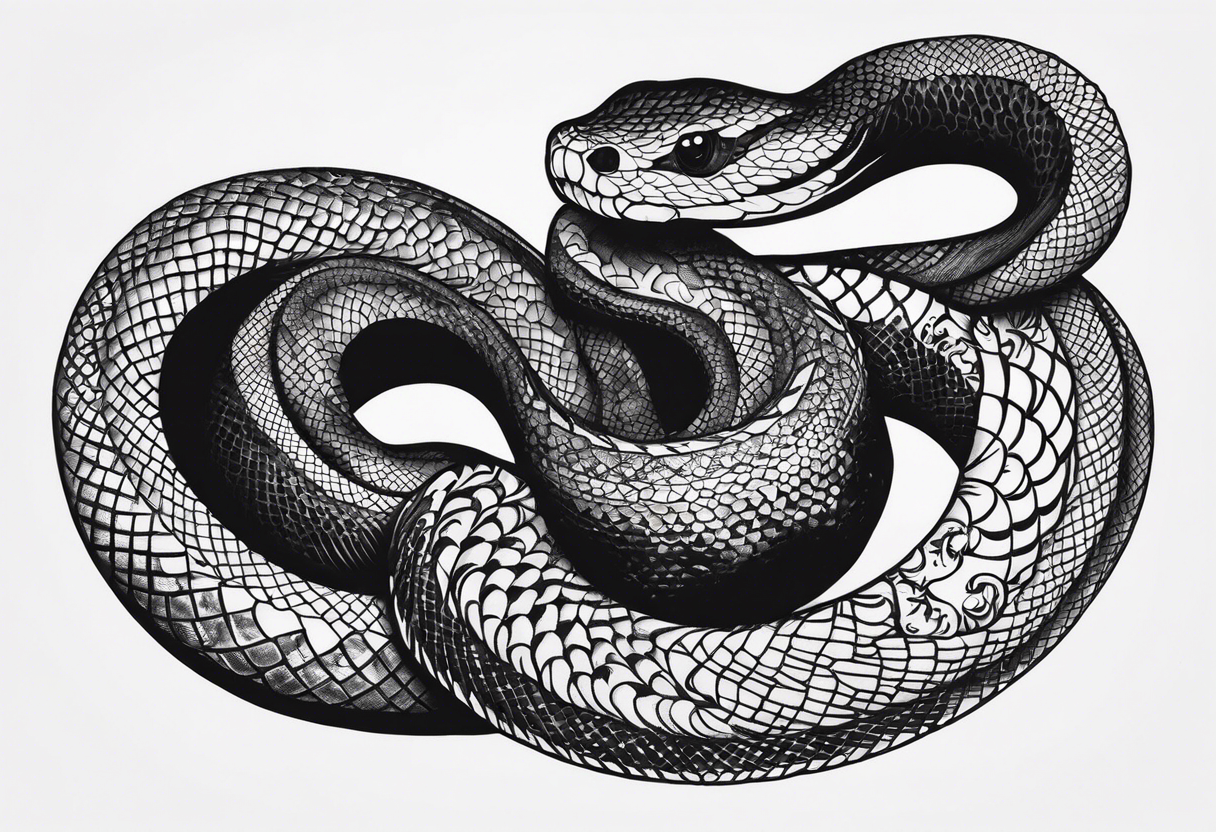 Black snake tattoo idea