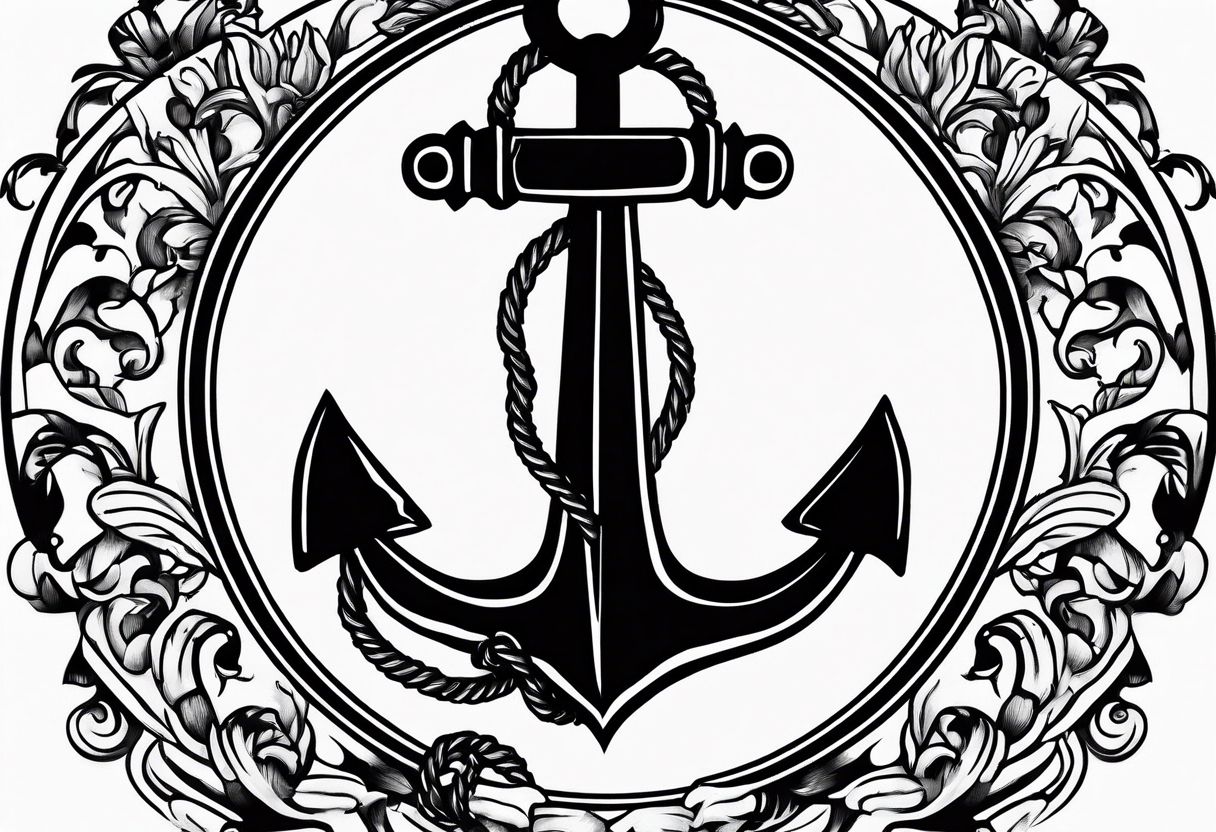 Traditional anchor tattoo idea