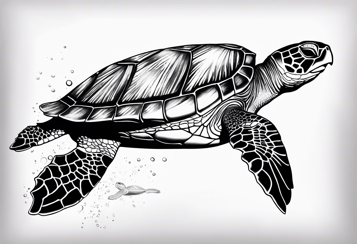 Sea turtle tattoo idea