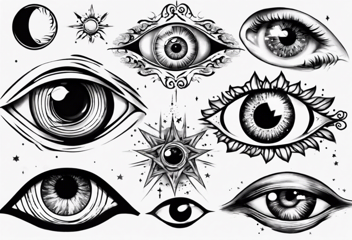 Eye Tattoo Set Vector (EPS, SVG) | OnlyGFX.com