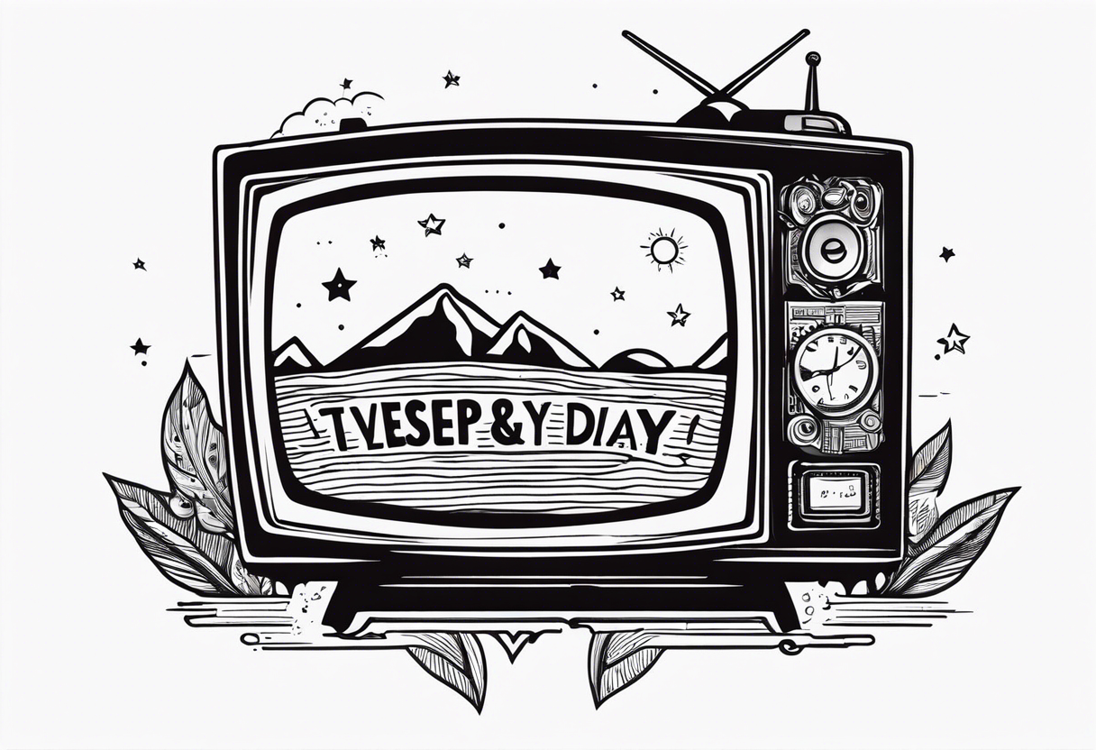 watch TV and sleep all day tattoo idea