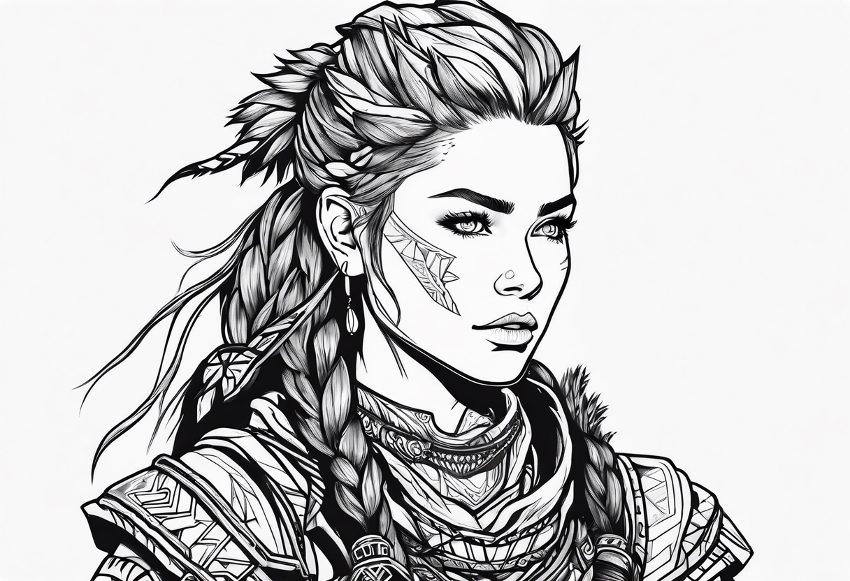 horizon zero dawn aloy mini tattoo idea