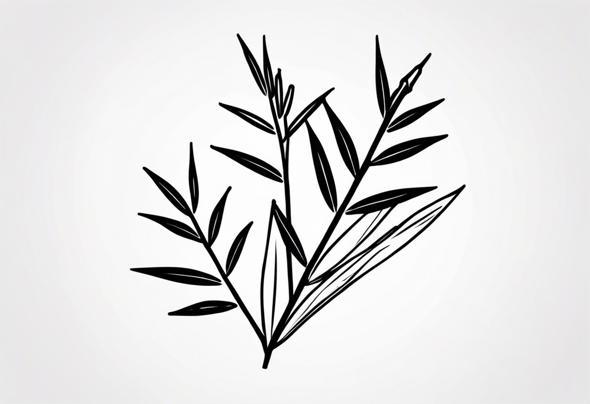 small bamboo tattoo idea