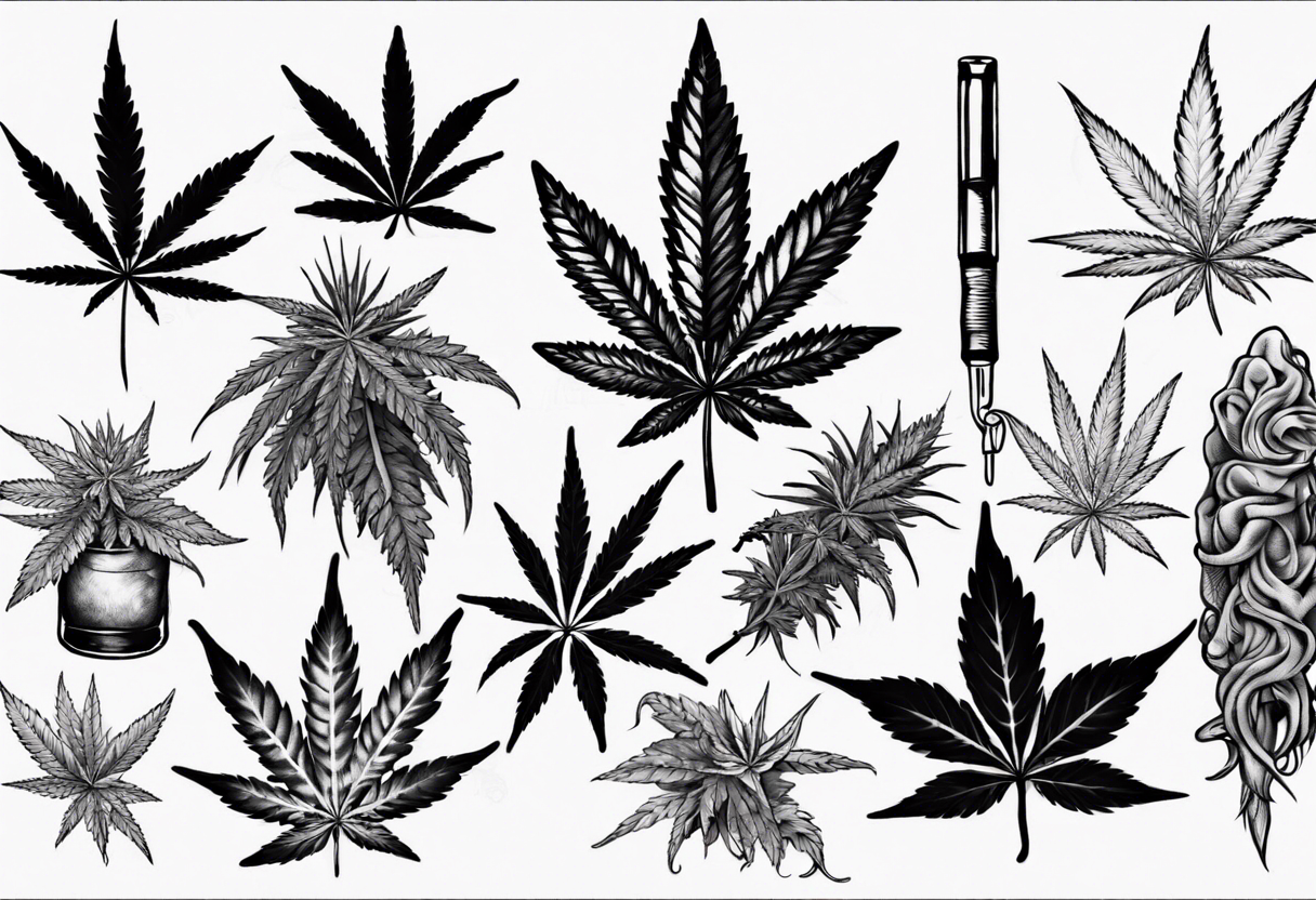 marijuana tattoo idea