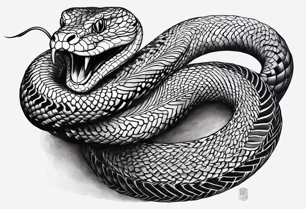 Viper coil tattoo idea