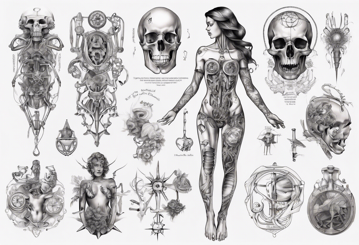 The anatomy of the female human tattoo idea