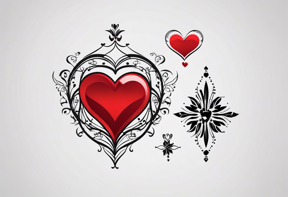 Heart and Arrow Temporary Tattoo Sticker - OhMyTat