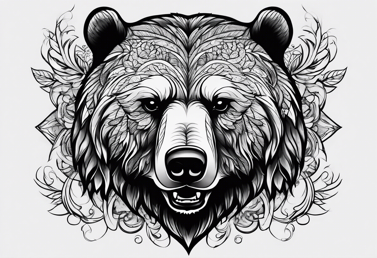 Evil bear tattoo idea