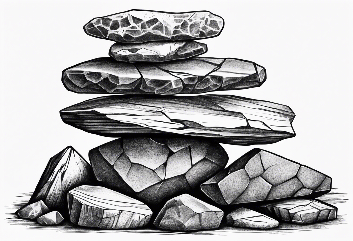 Rocks stacked on top of each other tattoo idea