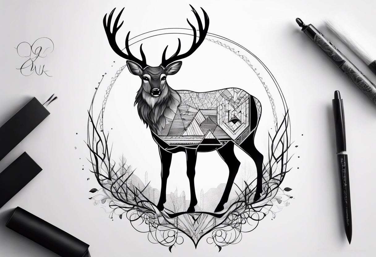 210+ Pictures Of Deer Tattoos Pictures Stock Illustrations, Royalty-Free  Vector Graphics & Clip Art - iStock