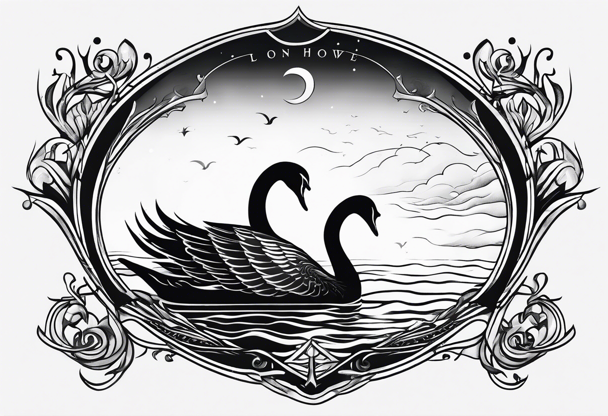 Silver Swan of Dol Amroth, Minimalist Logo tattoo idea