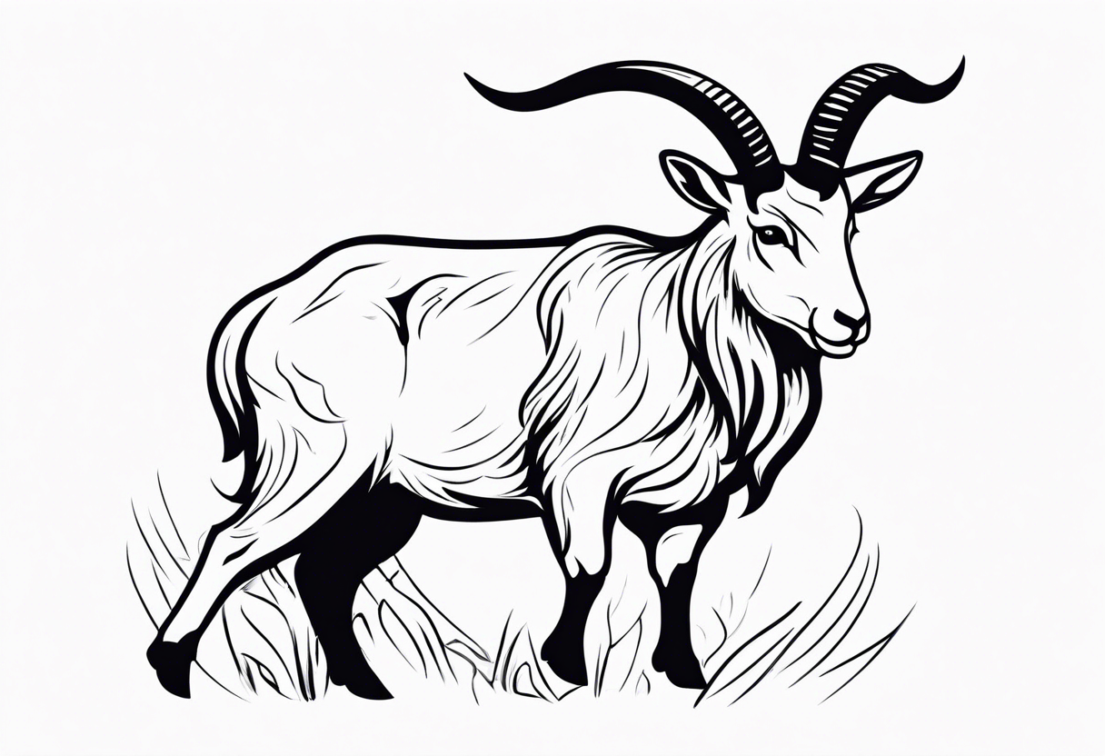 Steinbock mit Schrotflinte tattoo idea