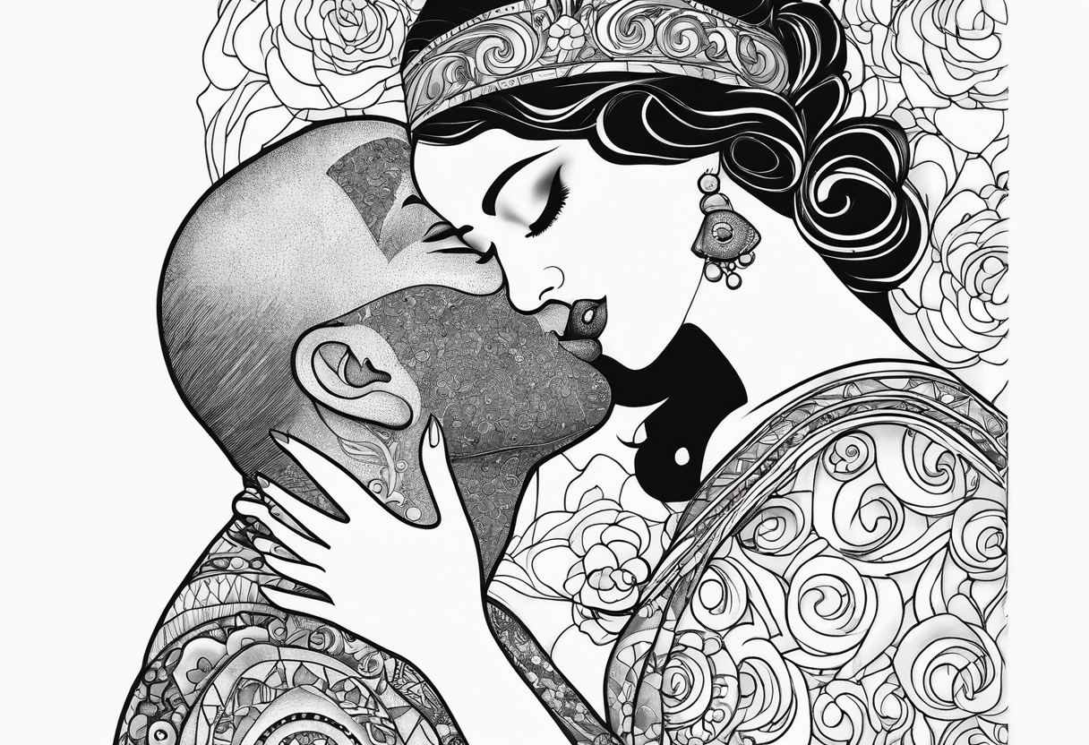 a kiss by gustav klimt tattoo idea