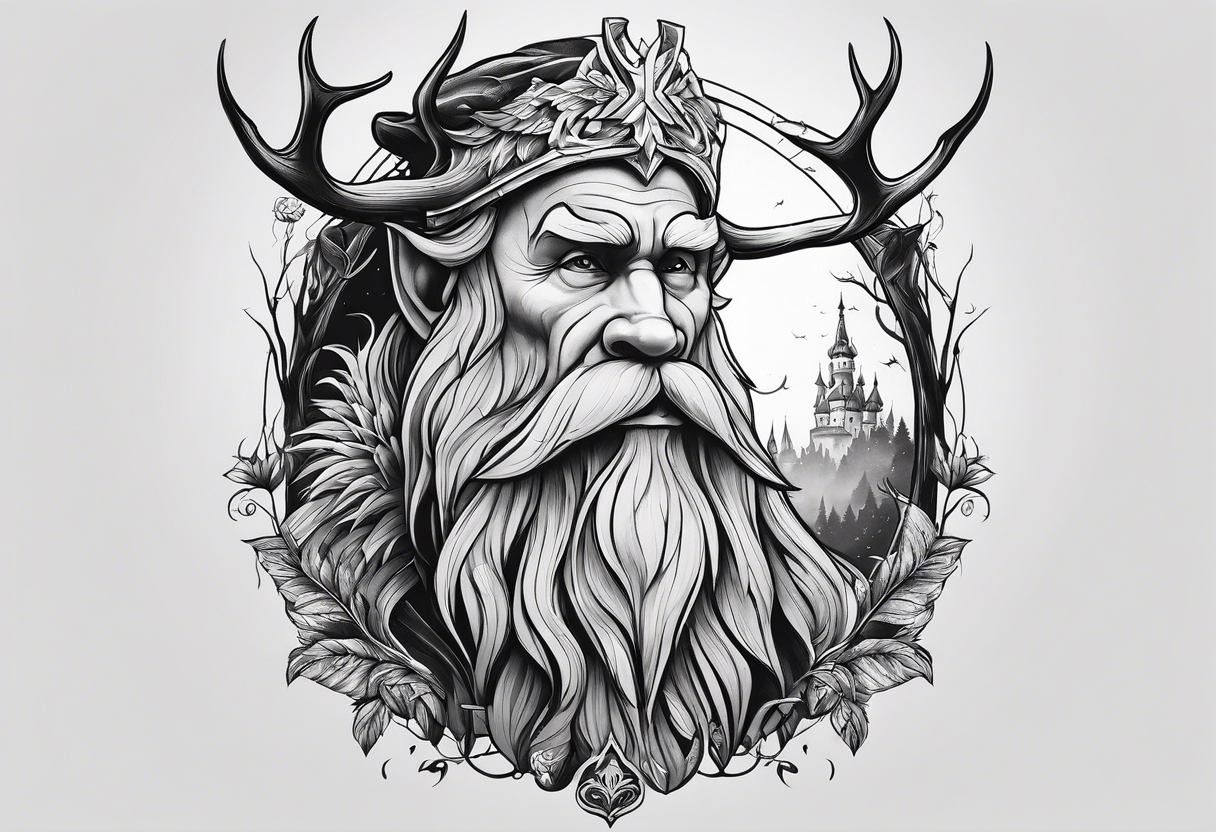 Russian leshy tattoo idea