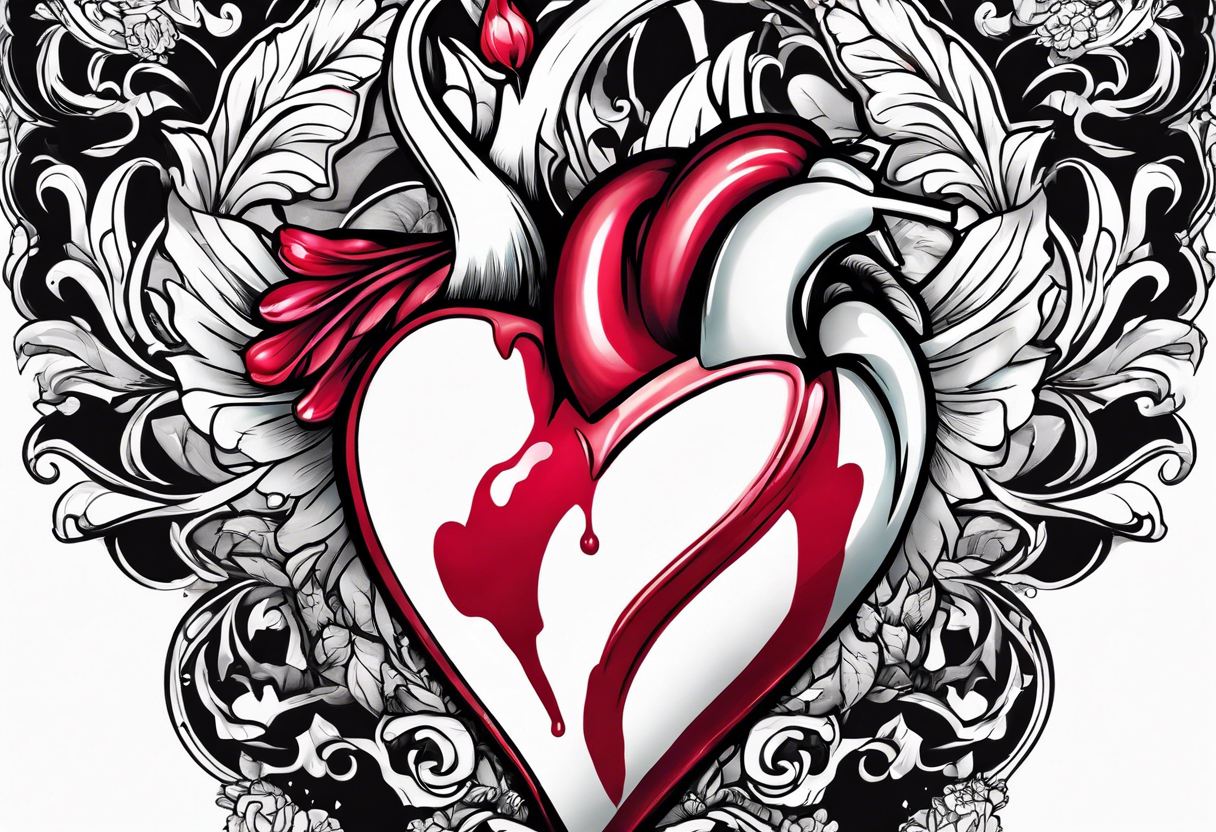 bleeding heart with "it is what it is" tattoo idea