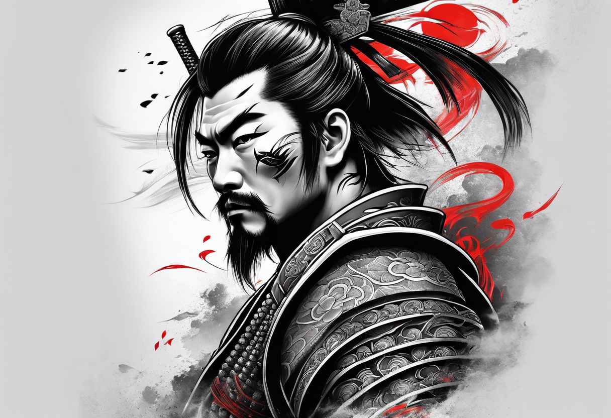 Japanese samurai sleeve tattoo idea