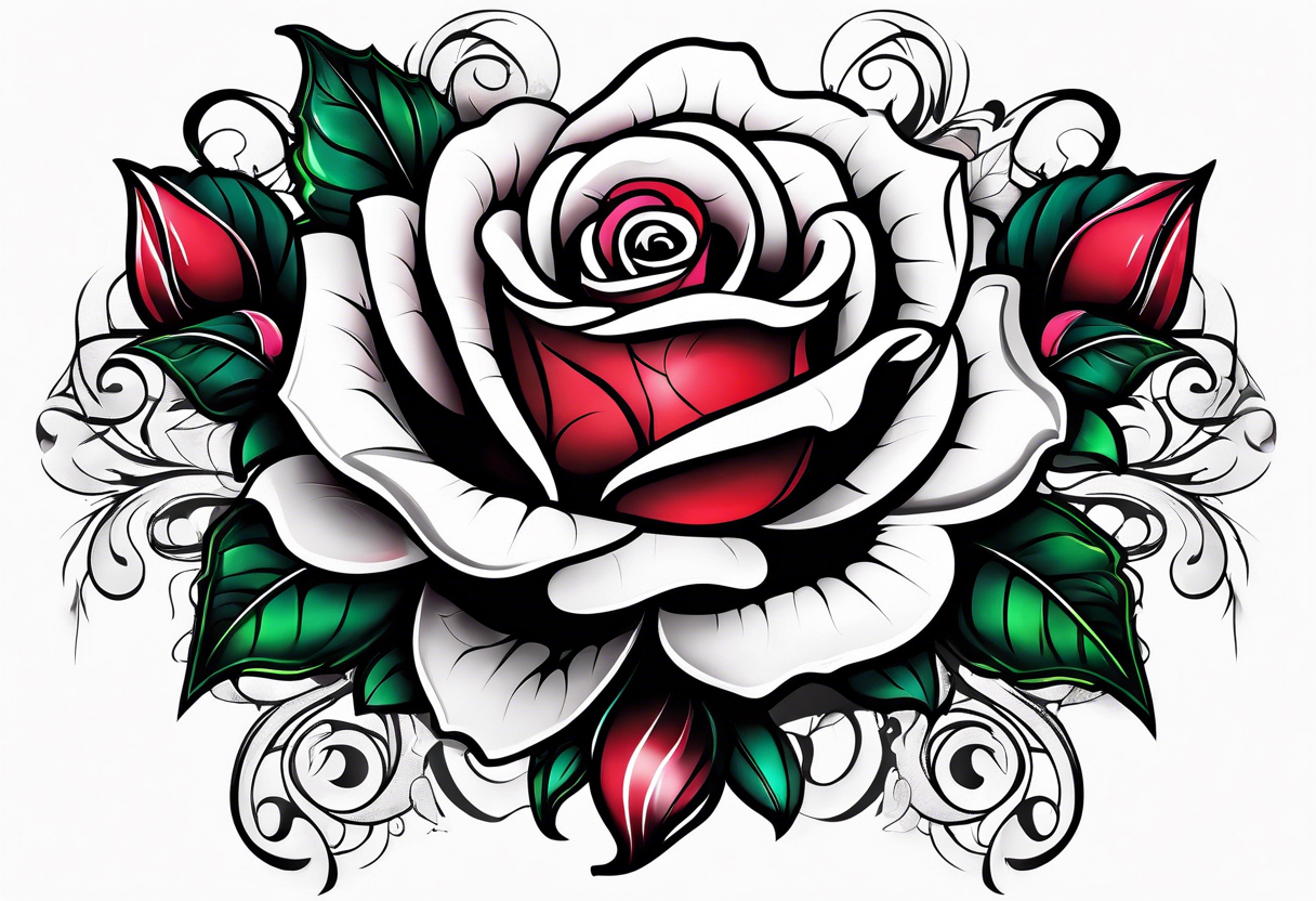 a beautiful rose tattoo idea