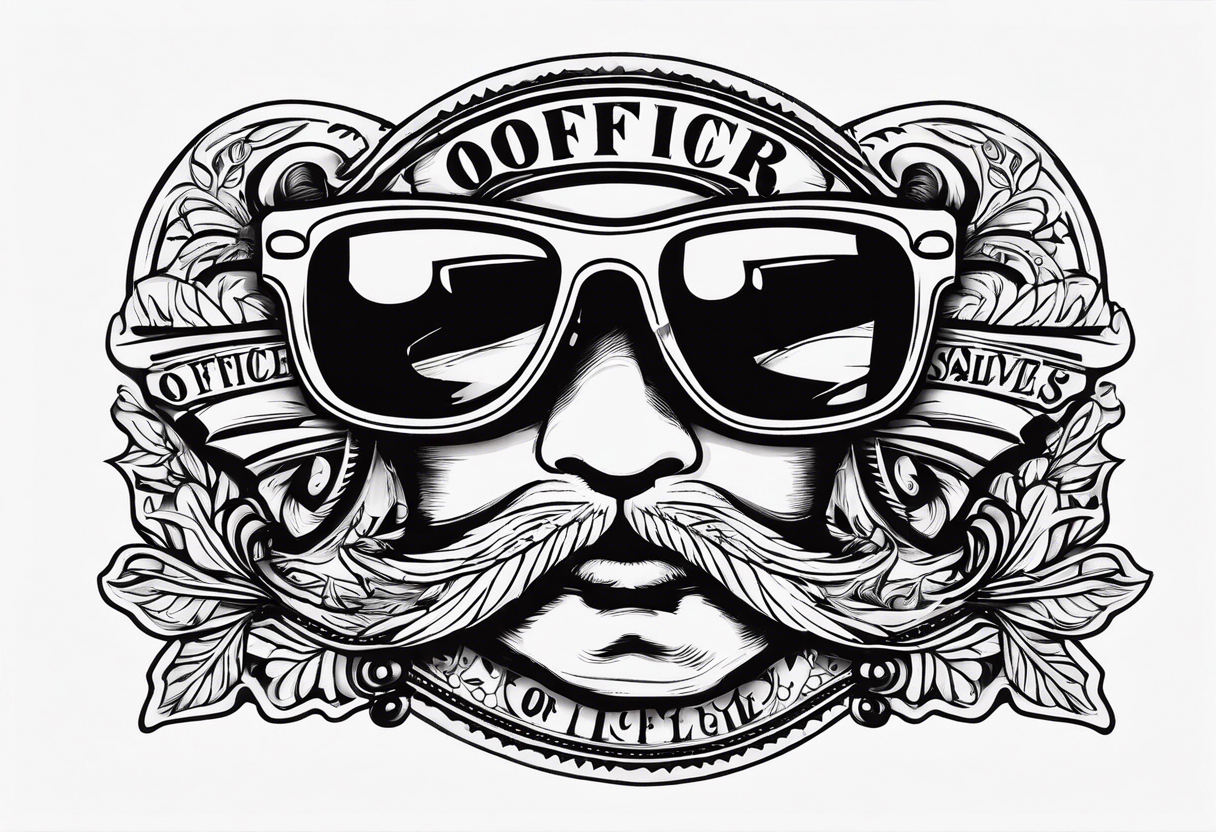 Officer Sunglasses tattoo idea