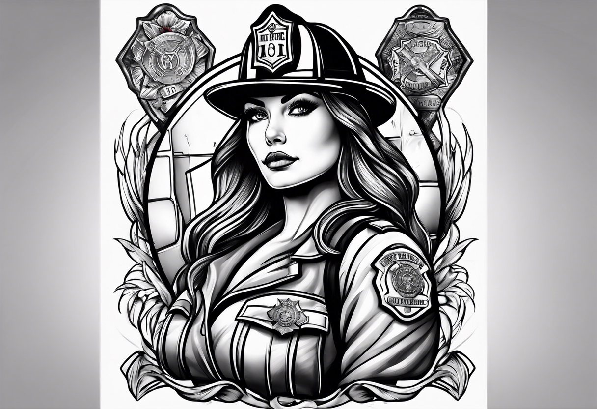 Mom fire fighter/medic tattoo idea