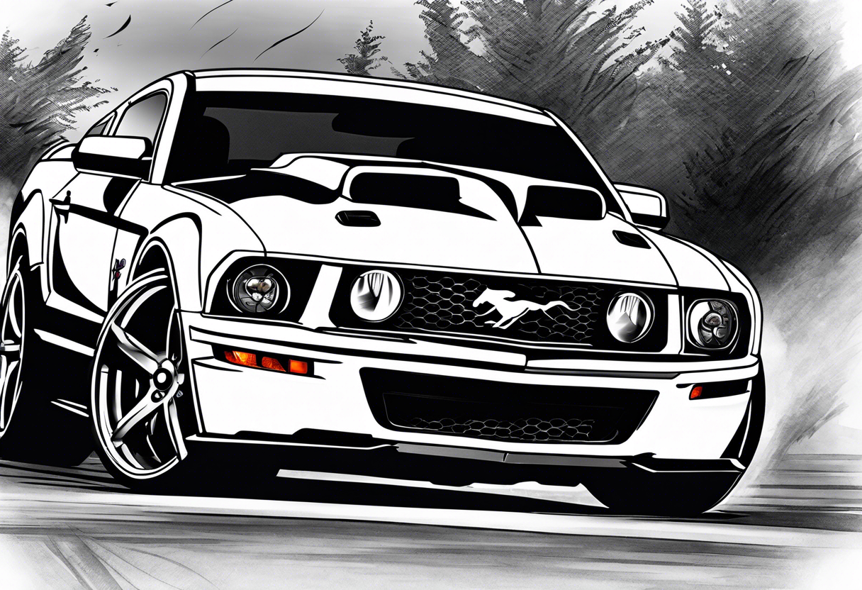 ford mustang tattoo idea