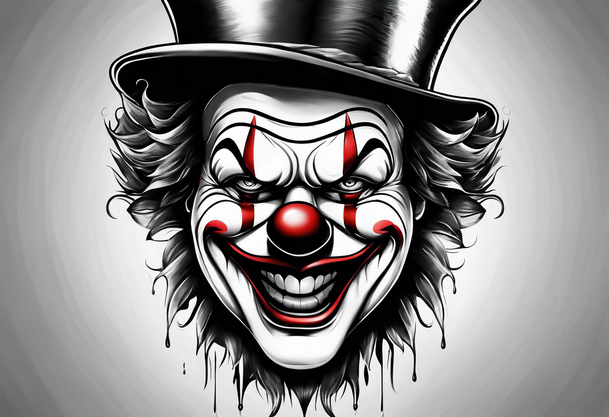 clown crying tattoo idea