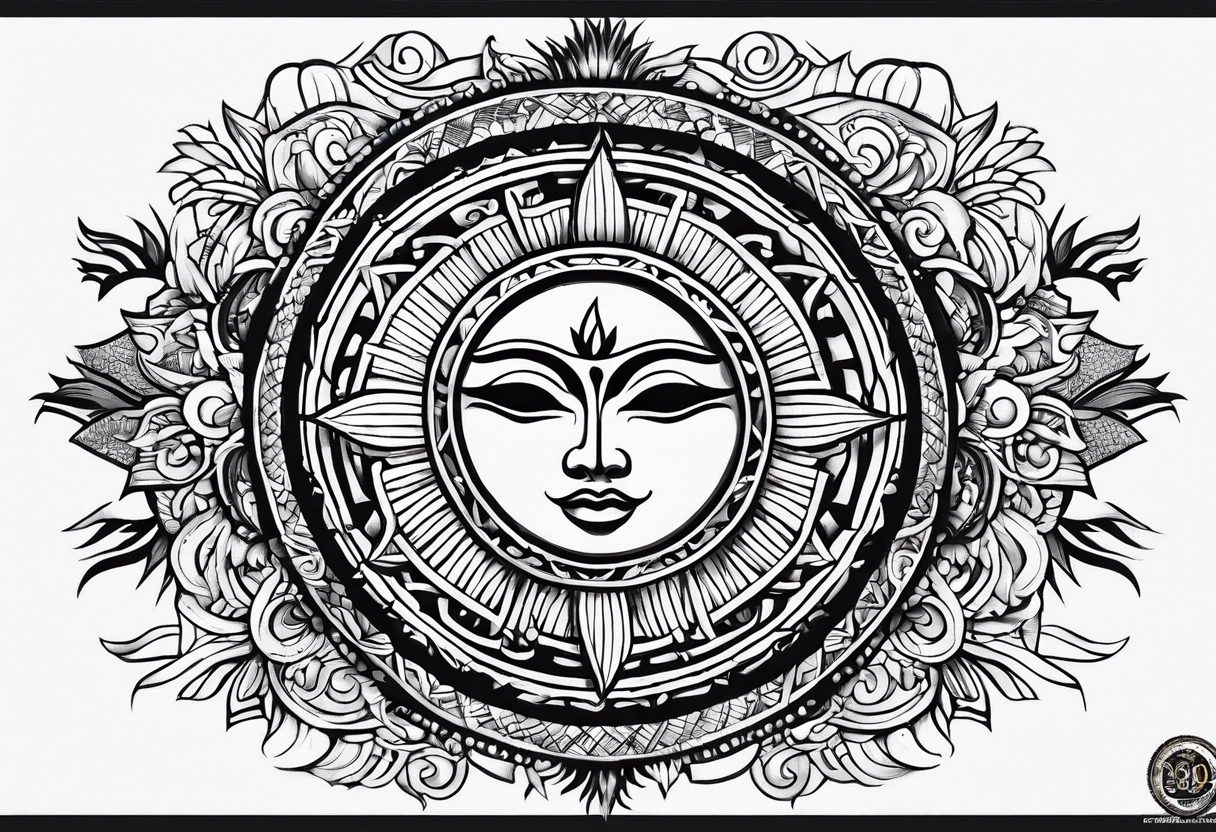 Filipino sun tattoo idea