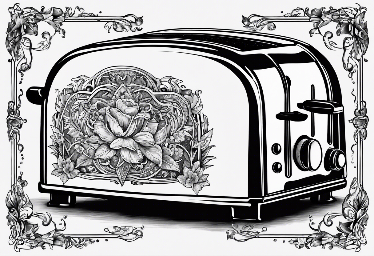 a toaster holding a smith and Weston tattoo idea