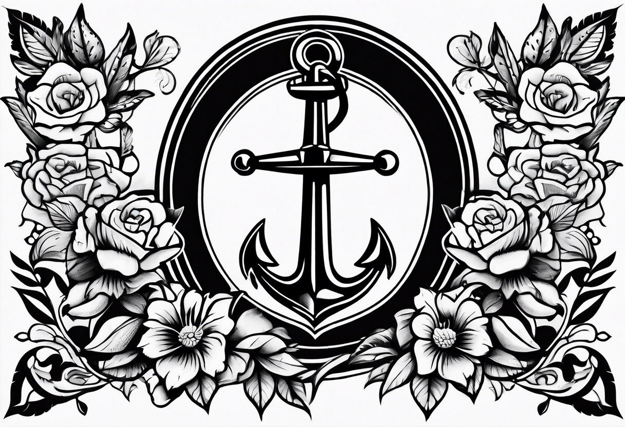 Traditional anchor tattoo idea